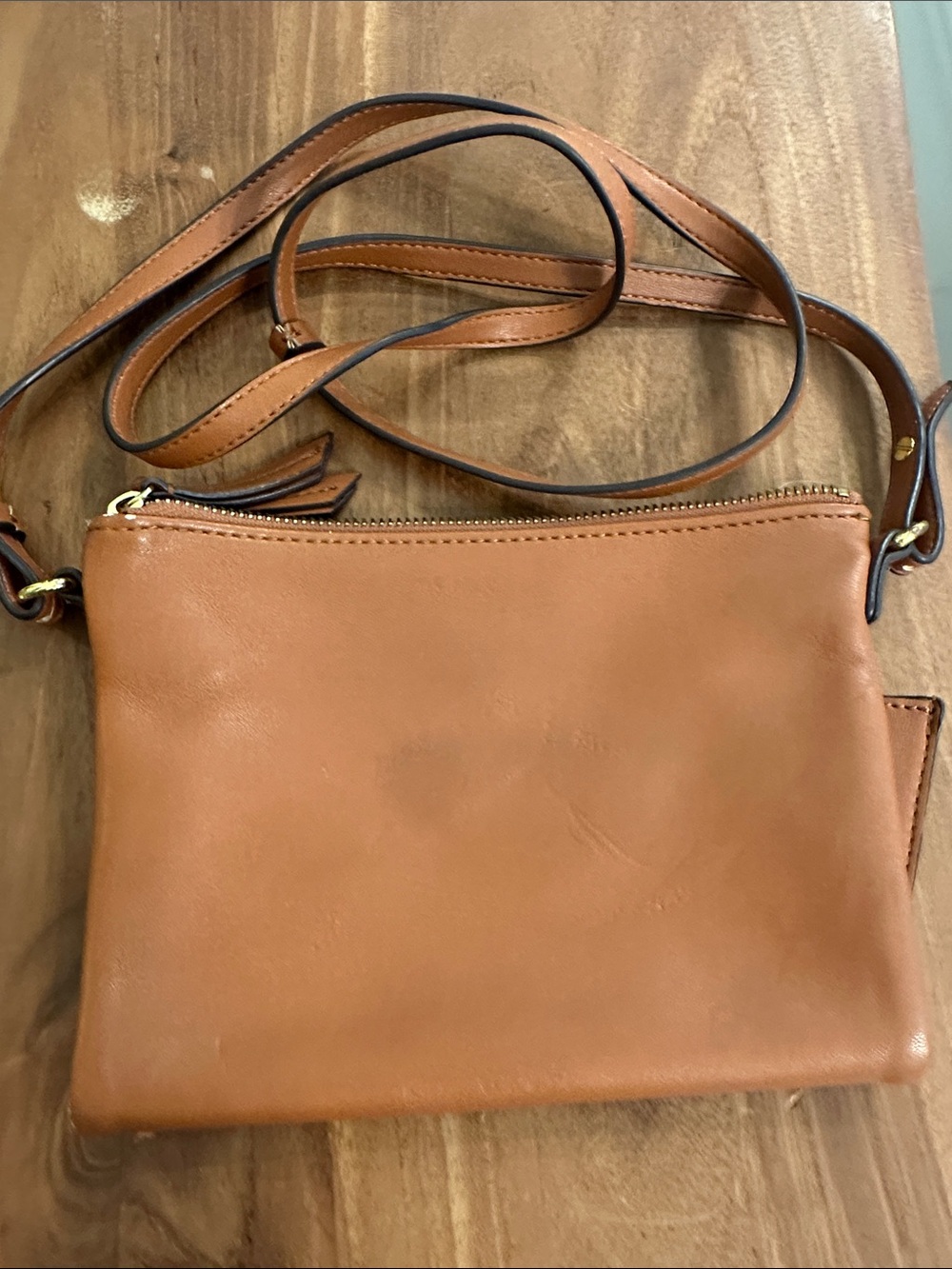 Old Navy Tan Crossbody Bag with Adjustable Strap
